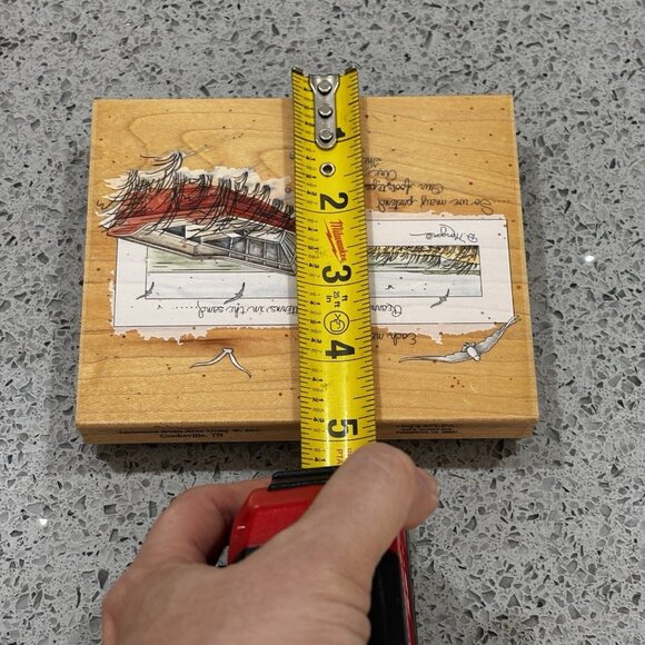 BOAT SCENE Morgan Stamp Large Rubber Mount Ocean Beach Lake Card Making Crafts - Picture 2 of 9